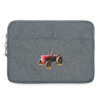 Flammen-Traktor Feuerwerk - Laptoptasche 15" - Grau meliert - Vorne