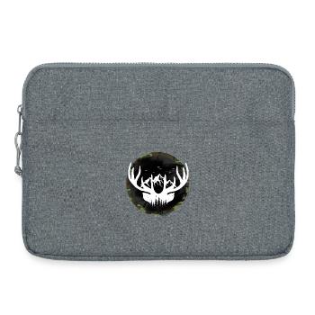hunters hunt antlers - Laptop bag 15" - heather grey - Front