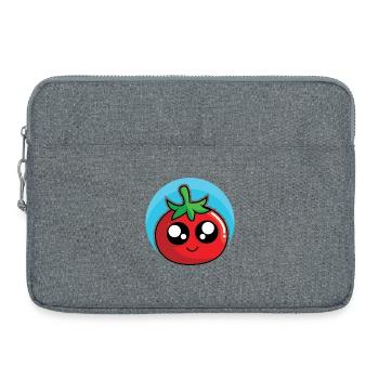 Fröhliche Tomate - Laptoptasche 15" - Grau meliert - Vorne