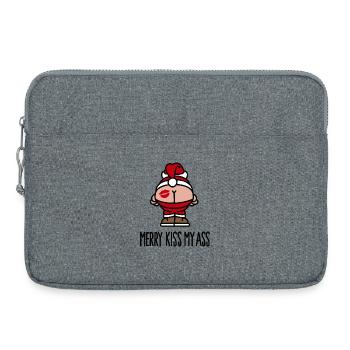 Merry kiss my ass - Laptoptasche 15" - Grau meliert - Vorne