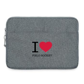 I LOVE FIELD HOCKEY Feldhockey - Laptoptasche 15" - Grau meliert - Vorne