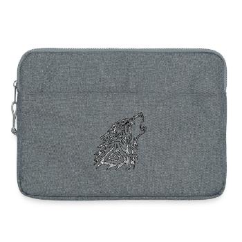 Howling Wolf Mandala - Laptop bag 15" - heather grey - Front