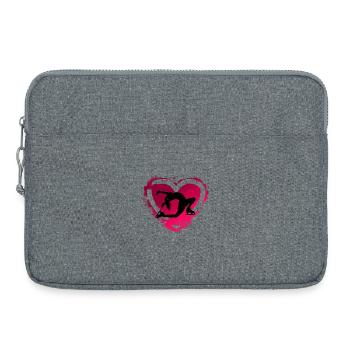 figure skating - Laptop bag 15" - heather grey - Front