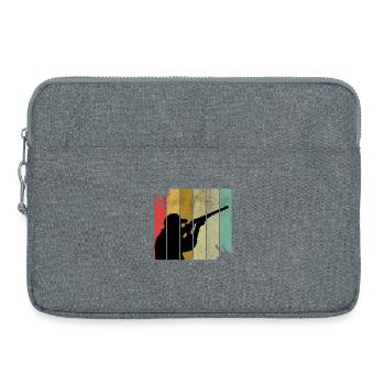 Chasseurs de chasse Rétro - Sacoche pour ordinateur portable 15 pouces - gris chiné - Devant