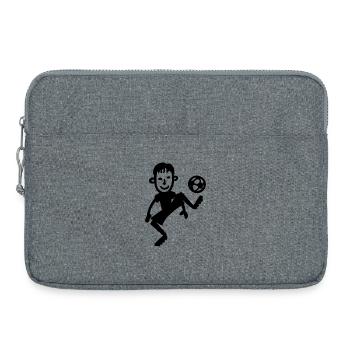 Soccer player kicker soccer game funny - Laptop bag 15" - heather grey - Front