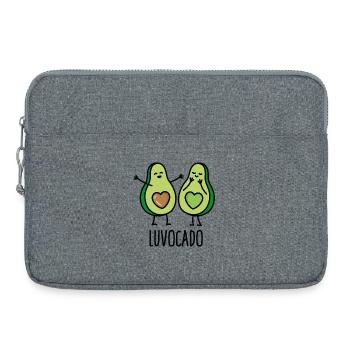 Luvocado love luv Kawaii süß Avocado Geschenk BFF - Laptoptasche 15" - Grau meliert - Vorne