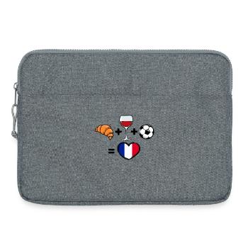 Frankreich Fussballmannschaft Fussballfan Team - Laptoptasche 15" - Grau meliert - Vorne