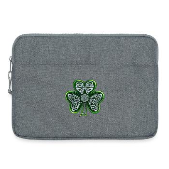 Celtic Shamrock - Laptop bag 15" - heather grey - Front