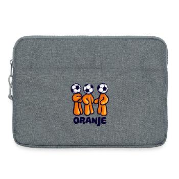 Niederlande Fussball Nationalteam Oranje Fan Team - Laptoptasche 15" - Grau meliert - Vorne