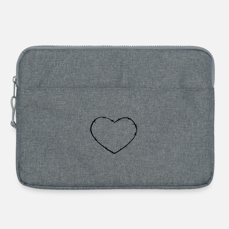 Barbed Wire Heart - Laptop bag 15" - heather grey