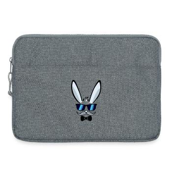 Il | Lapin de Pâques Visage Lapins de Pâques Joyeuses Pâques - Sacoche pour ordinateur portable 15 pouces - gris chiné - Devant