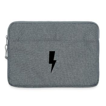 Logo de la foudre - Sacoche pour ordinateur portable 15 pouces - gris chiné - Devant