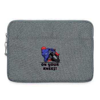 Déclaration de motard moto motocycliste - Sacoche pour ordinateur portable 15 pouces - gris chiné - Devant