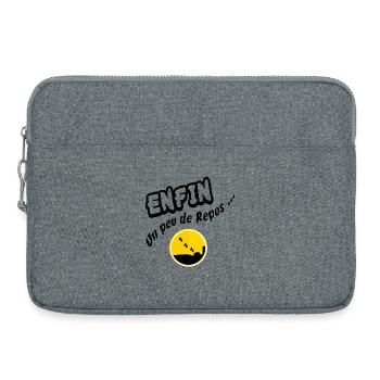 Enfin un peu de Repos Sommeil - Sacoche pour ordinateur portable 15 pouces - gris chiné - Devant