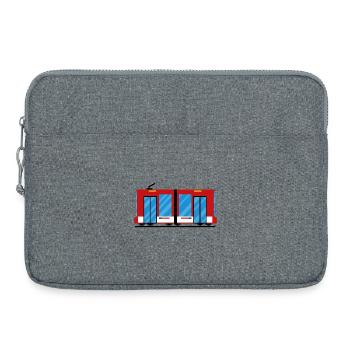 Tram tram train - Laptop bag 15" - heather grey - Front