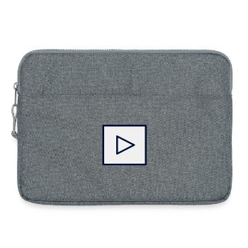 Conception du symbole de jeu carré - Sacoche pour ordinateur portable 15 pouces - gris chiné - Devant