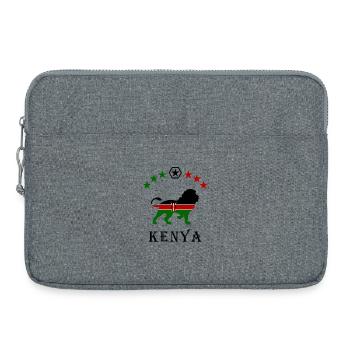 Kenia Löwen Design - Laptoptasche 15" - Grau meliert - Vorne