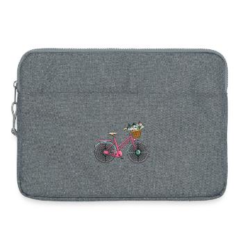 Fleurs à vélo pour femmes - Sacoche pour ordinateur portable 15 pouces - gris chiné - Devant