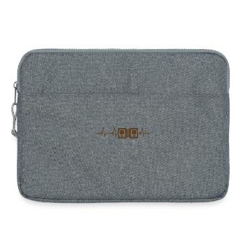 Herzschlag Musik - Laptoptasche 15" - Grau meliert - Vorne