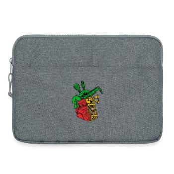 Reggae Reggae Music Reggaeton Jamaica Jam Music - Sacoche pour ordinateur portable 15 pouces - gris chiné - Devant