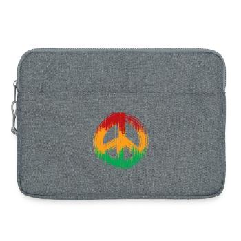 Reggae love peace peace Jamaica Reggaeton - Sacoche pour ordinateur portable 15 pouces - gris chiné - Devant