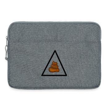 Warnung Scheisse Achtung Kacke - Laptoptasche 15" - Grau meliert - Vorne
