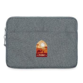 Dubaï design chameau vintage / idée cadeau - Sacoche pour ordinateur portable 15 pouces - gris chiné - Devant