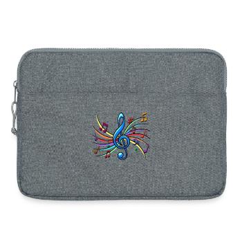 Musique Beatbox Clef Hip Hop Tape Deejay - Sacoche pour ordinateur portable 15 pouces - gris chiné - Devant