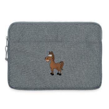 Cheval drôle - Sacoche pour ordinateur portable 15 pouces - gris chiné - Devant