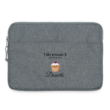 a souligné l'épeautre à l'envers est desserts - Sacoche pour ordinateur portable 15 pouces - gris chiné - Devant