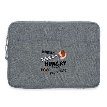 Frohes Meerschweinchen-Geschenk - Laptoptasche 15" - Grau meliert - Vorne