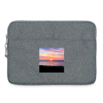 COUCHER DE SOLEIL I Vacances I Mer I Été - Sacoche pour ordinateur portable 15 pouces - gris chiné - Devant