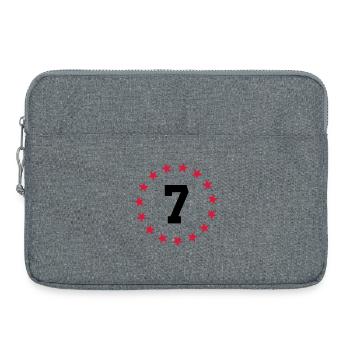 Number 7 - Laptop bag 15" - heather grey - Front