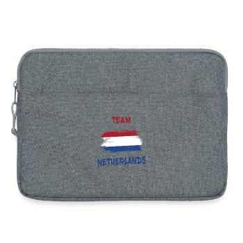 Team Niederlande Design / Geschenkidee - Laptoptasche 15" - Grau meliert - Vorne