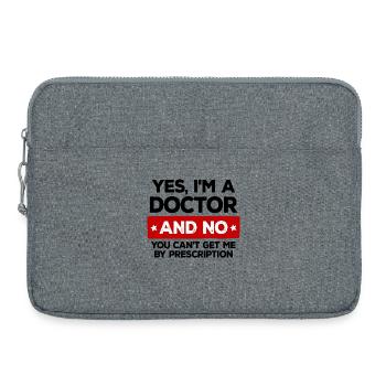 Doctor physician specialist emergency doctor assistant doctor job - Laptop bag 15" - heather grey - Front