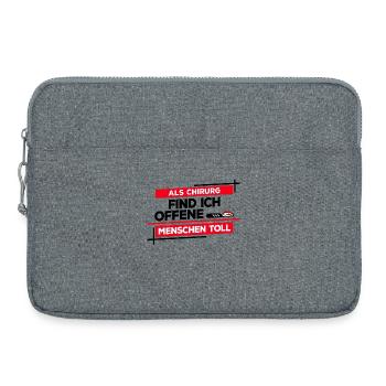 Chirurg Chirurgie Notarzt Operation Lustig Spruch - Laptoptasche 15" - Grau meliert - Vorne