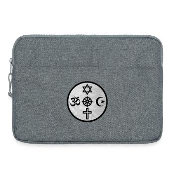 Hindouisme Bouddhisme Judaïsme Christianisme Islam - Sacoche pour ordinateur portable 15 pouces - gris chiné - Devant