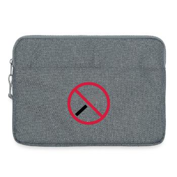Couteau de signe interdit - Sacoche pour ordinateur portable 15 pouces - gris chiné - Devant