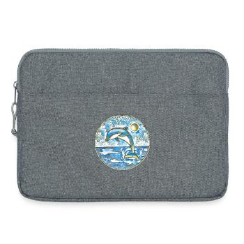 Delphin Meer Freiheit - Laptoptasche 15" - Grau meliert - Vorne