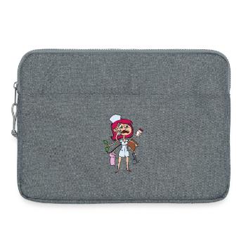 Infirmière soignante soignante - Sacoche pour ordinateur portable 15 pouces - gris chiné - Devant