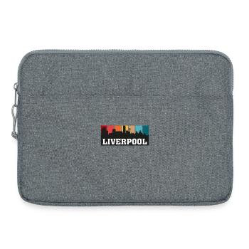 Liverpool Angleterre Voyage Souvenir Skyline Landmark - Sacoche pour ordinateur portable 15 pouces - gris chiné - Devant