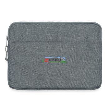 Austria Travel Souvenir Landmark Österreichische Flagge - Laptoptasche 15" - Grau meliert - Vorne