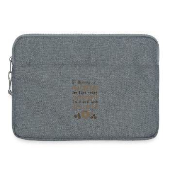 Coffee Saying - Laptop bag 15" - heather grey - Front
