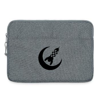 Fusée noire et demi-lune - Sacoche pour ordinateur portable 15 pouces - gris chiné - Devant