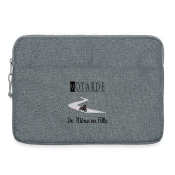 Motarde de Mère en Fille Moto - Sacoche pour ordinateur portable 15 pouces - gris chiné - Devant