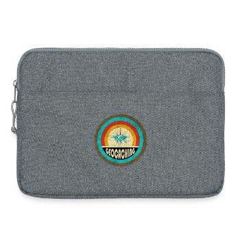 Geocaching vintage design - Laptop bag 15" - heather grey - Front