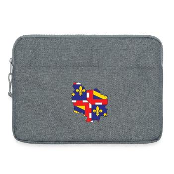 carte de la bourgogne - Sacoche pour ordinateur portable 15 pouces - gris chiné - Devant