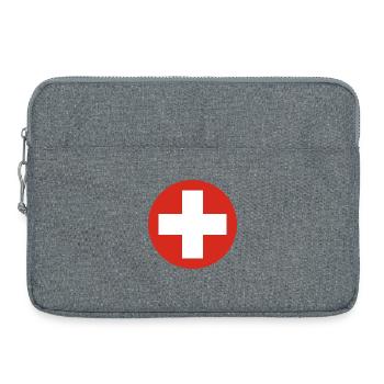 Aufkleber Luftwaffe Roundel der Schweiz Schweiz - Laptoptasche 15" - Grau meliert - Vorne