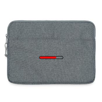 Schwarz rote Ladeleiste - Laptoptasche 15" - Grau meliert - Vorne