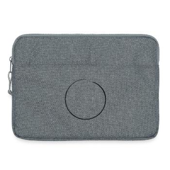 open black circle | Dirty edge - Laptop bag 15" - heather grey - Front